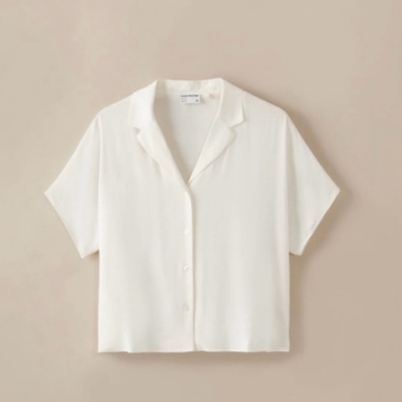*NWT* Frank & Oak / ‘The Camp’ Collar Button Front Blouse / White / Large - Picture 11 of 12